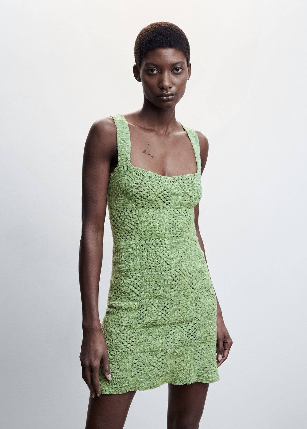 Crochet cotton dress -  Women | Mango USA | MANGO (US)