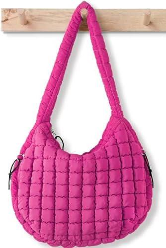 Puffer Tote Bag for Women Large Quilted Tote Bag Quilted Carryall Bag Soft Puffy Crossbody Bag Ho... | Amazon (US)