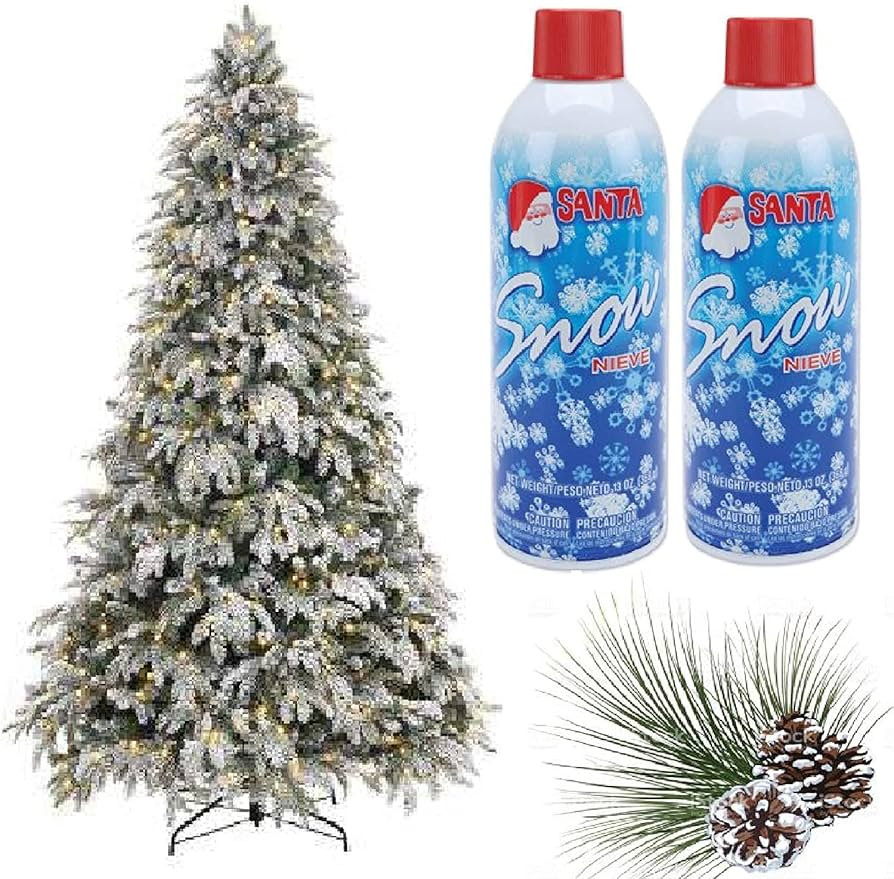Prextex Winter Textured Snow Spray - 2pk 13oz Aerosol Bottles - Artificial Snow, Christmas Snow A... | Amazon (US)