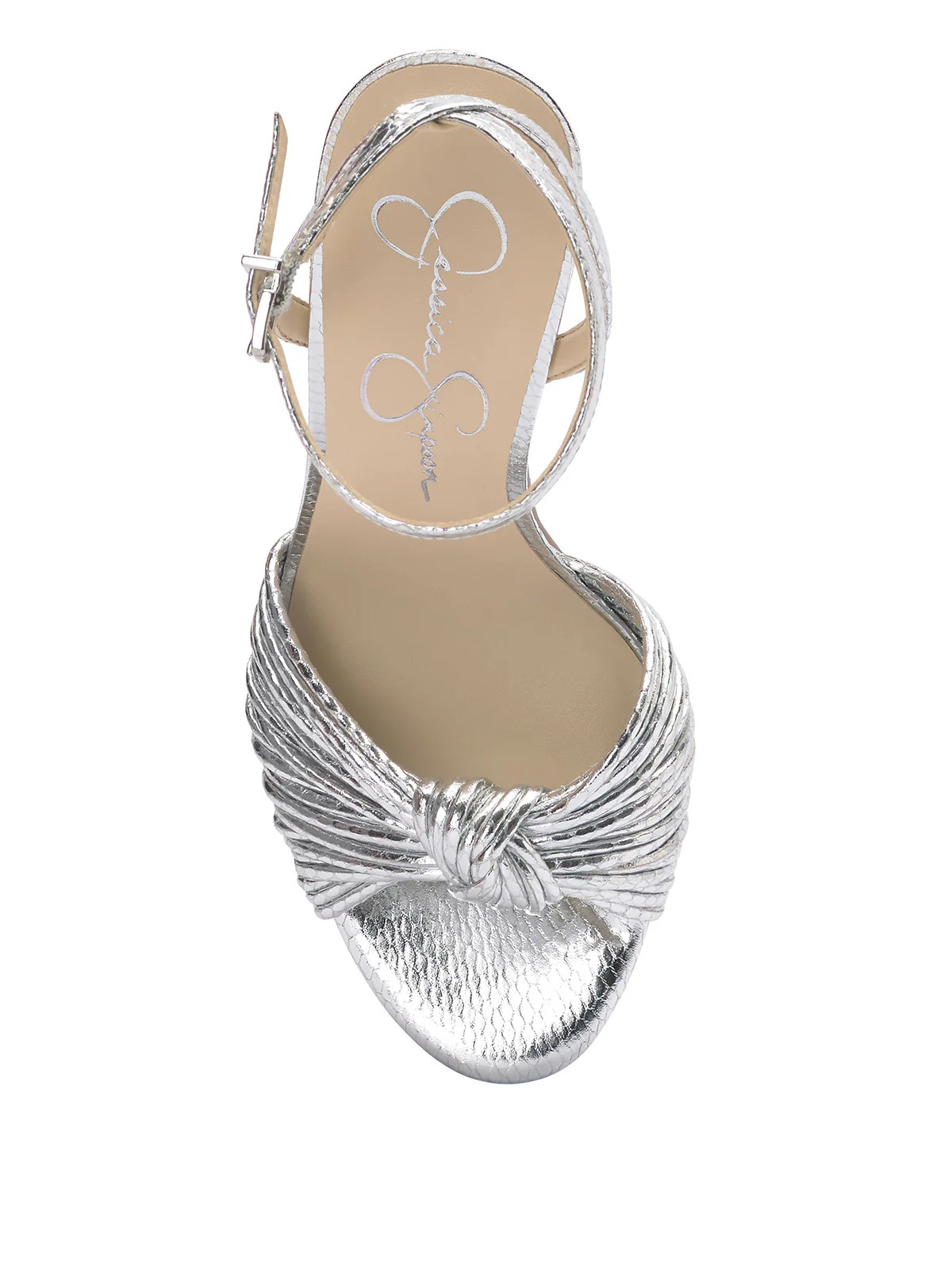 Immie Platform Sandal in Silver Snake | Jessica Simpson E Commerce