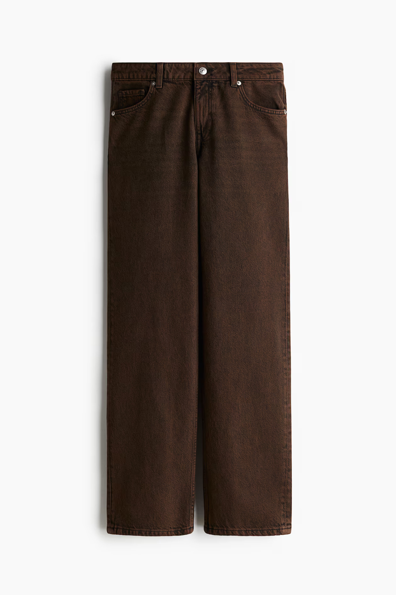 Straight Regular Jeans - Regular waist - Extra-long legs - Brown - Ladies | H&M US | H&M (US + CA)