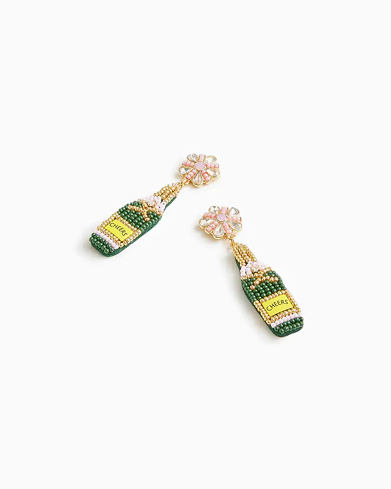 Champagne bow statement earrings | J.Crew Factory