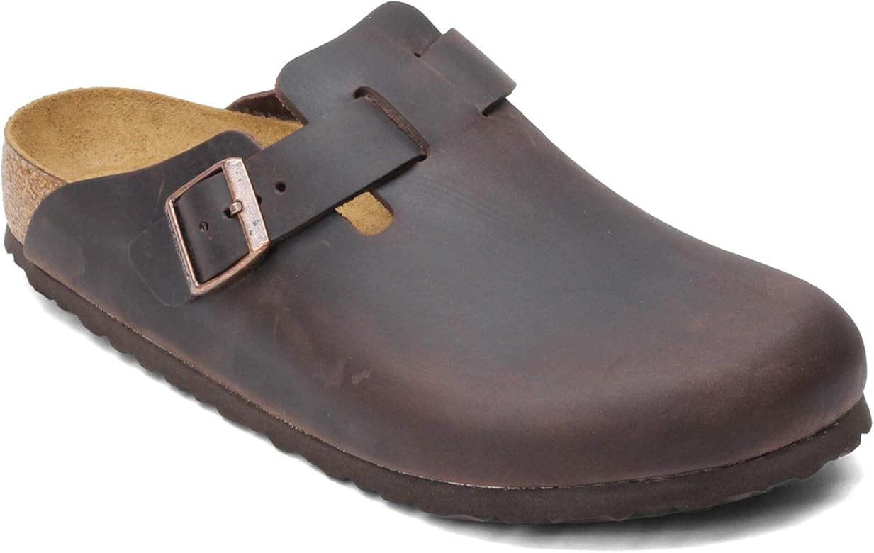 Amazon.com | Birkenstock Unisex Boston Habana Leather Slip-On Clog 43 R (US Women's 12-12.5) | Mu... | Amazon (US)