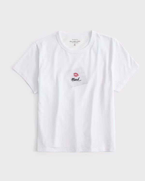 Women's Short-Sleeve Kissed Napkin Graphic Skimming Tee | Women's New Arrivals | Abercrombie.com | Abercrombie & Fitch (US)