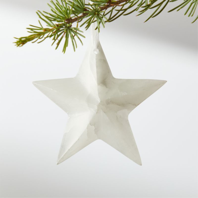 Alabaster Star Christmas Tree Ornament + Reviews | CB2 | CB2