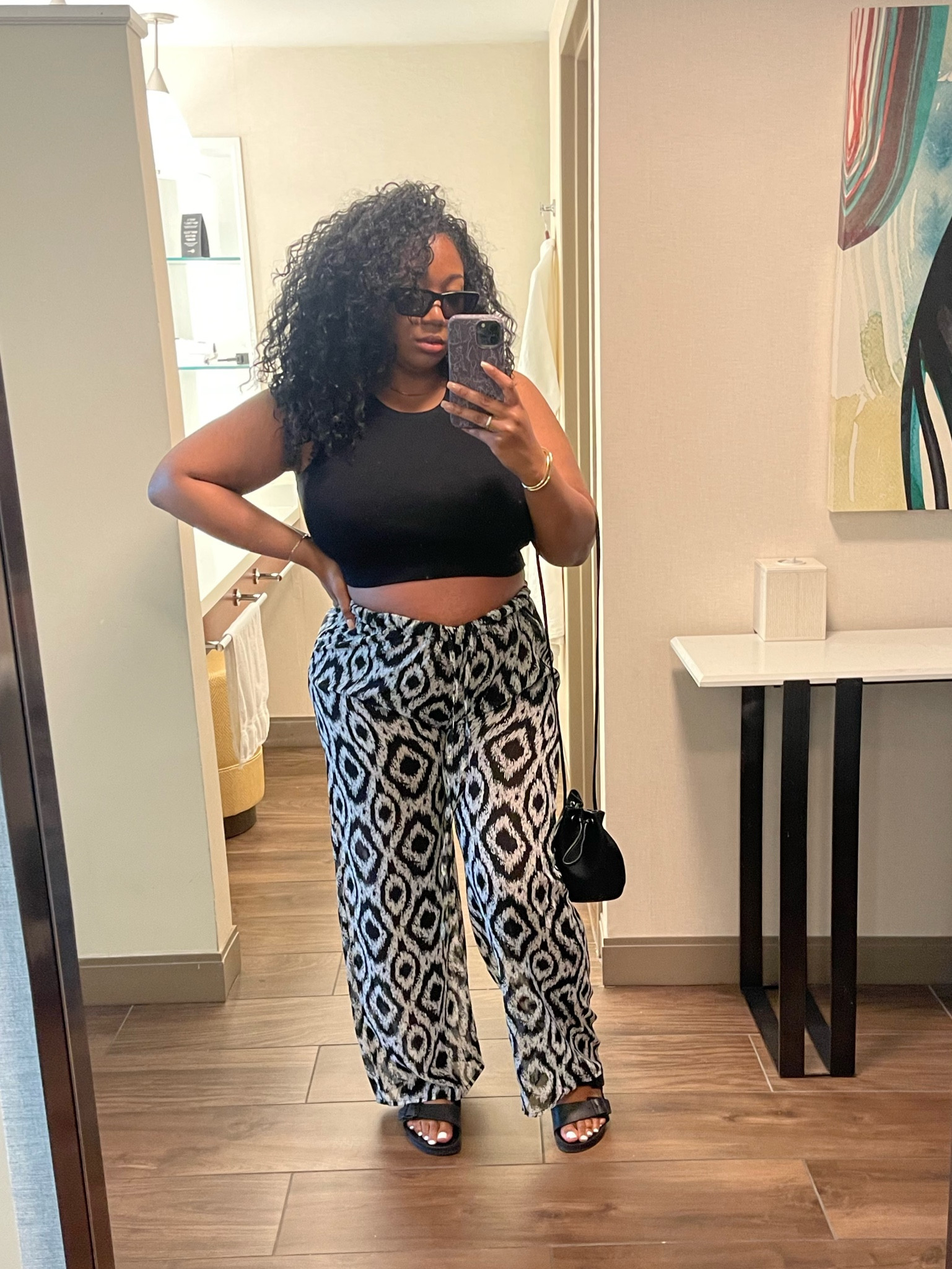 Vacation outfit 

Black crop top, beach pants, palazzo. Pants, vacation outfits, midsize outfits, plus size outfits, Uniqlo, Amazon, birkenstock 

#LTKbump #LTKcurves #LTKmidsize