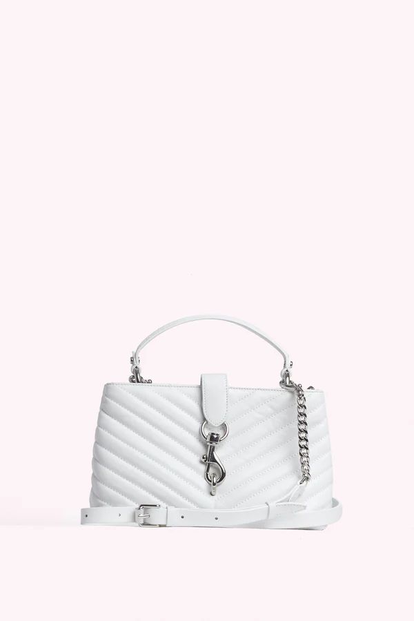 Edie Top Handle Satchel, Optic White | Rebecca Minkoff | Rebecca Minkoff US