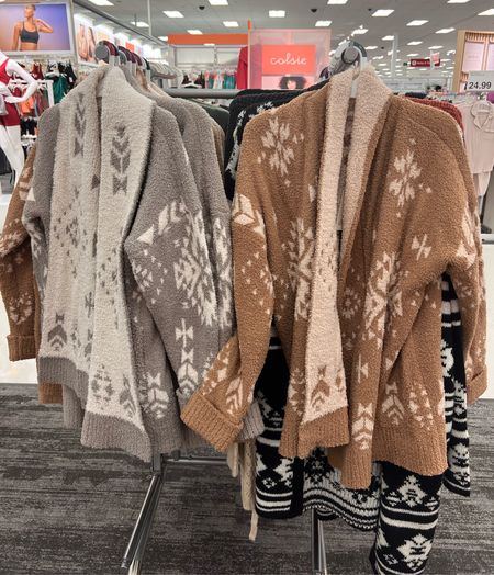 Coziest Aztec sweaters . Similar in material to barefoot dreams . Target cardigan Knox Rose. 30% off apparel, automatically applied at checkout 

#LTKunder50 #LTKsalealert #LTKSeasonal