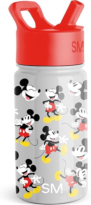 Simple Modern Kids Summit Water Bottle with Straw Lid | Disney Mickey Mouse 14oz Stainless Steel ... | Amazon (US)
