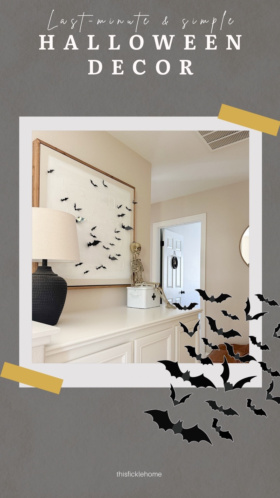 Last-minute, simple Halloween decor idea

Halloween bats
Halloween wall decor
Bat stickers
3d bats for anywhere in your home

#LTKHalloween #LTKHome