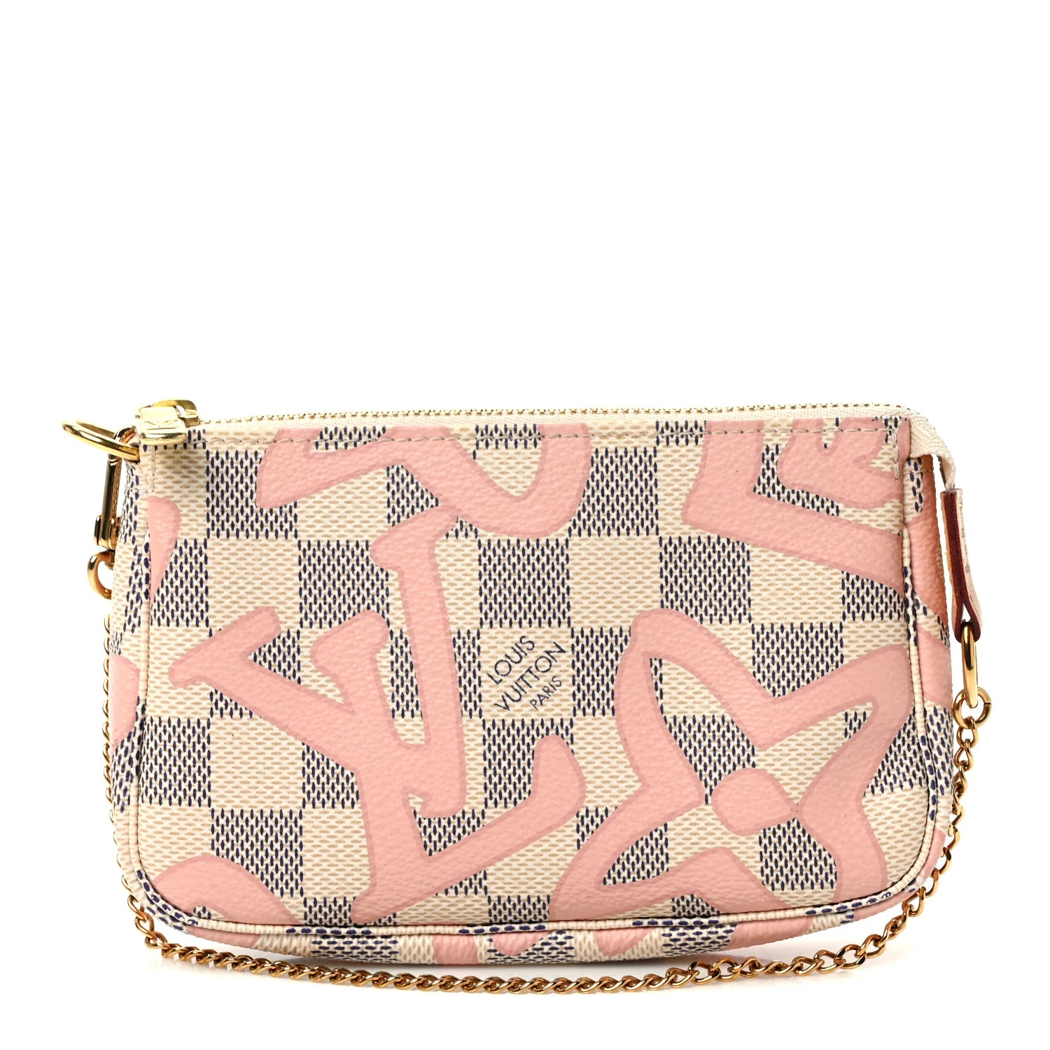 Damier Azur Tahitienne Mini Pochette Accessories | FASHIONPHILE (US)