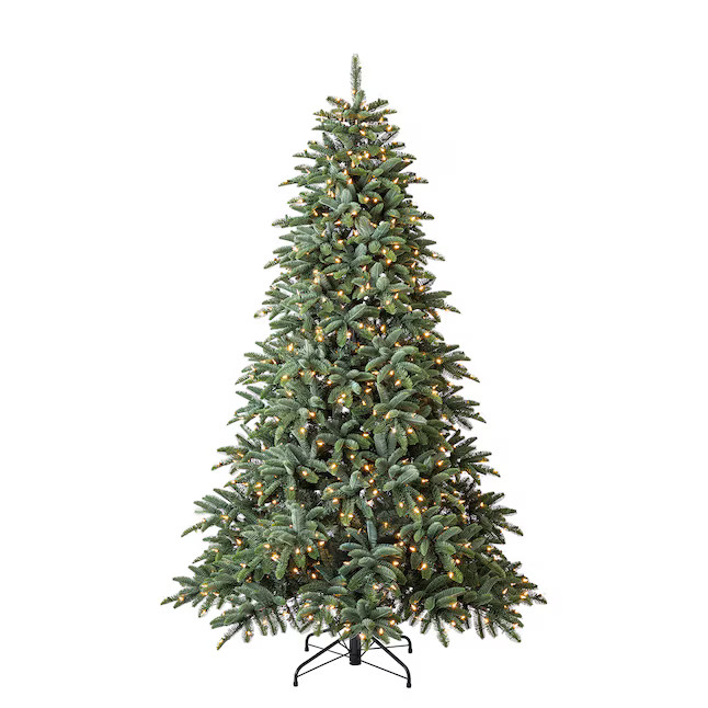 Tree Classics by Balsam Hill Deluxe Noble Fir 7-ft Fir Pre-lit Artificial Christmas Tree with Whi... | Lowe's