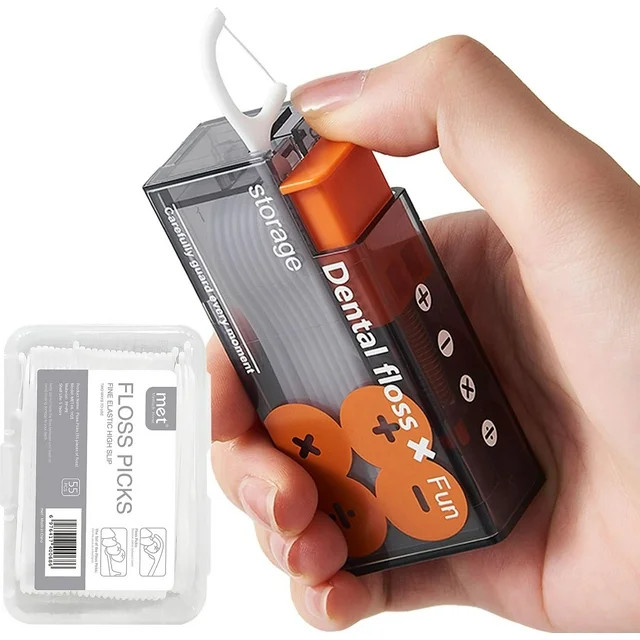 Dental Floss Dispenser, More Portable, 65 Pcs Tooth Dental Floss Picks, Floss Sticks Floss Pick H... | Walmart (US)