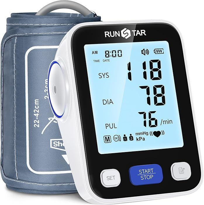 RunStar Upper Arm Blood Pressure Monitor with Wide Range Cuff (8.6'' -16.5'') for Home Use FSA&HS... | Amazon (US)