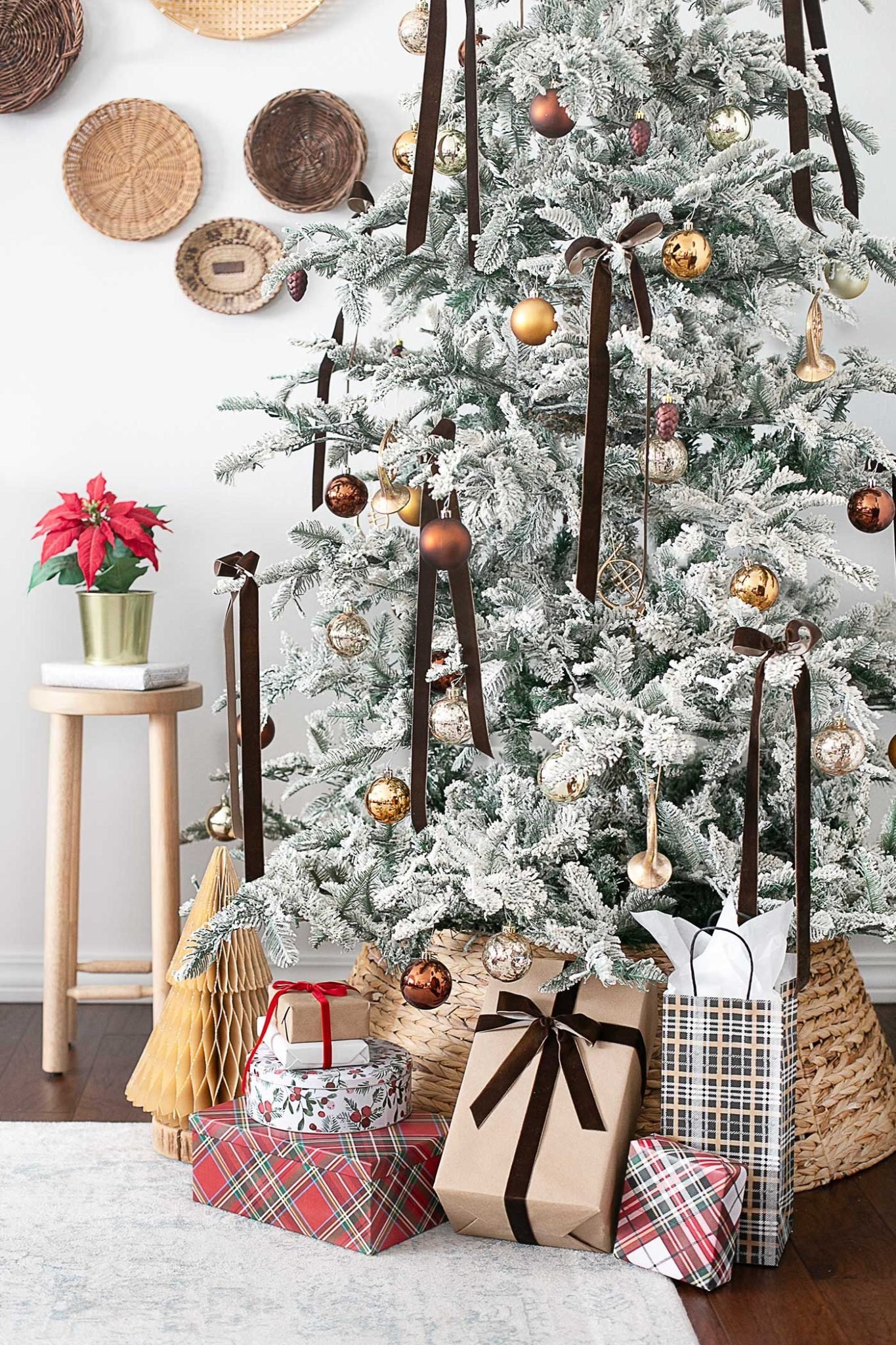 My beautiful 2024 King of Christmas Tree. First time I’ve ever had a flocked tree. Love the colors and how they all compliment each other  

#LTKHome #LTKHoliday