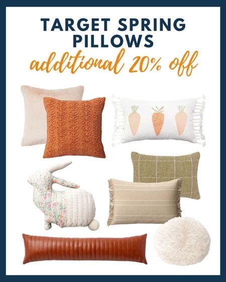 Happy first day of SPRING!! 🤩😍💕💐🌷Target has so many amazing pillows already on sale PLUS with the current Target Circle offer you can score an additional 20% OFF!!! That makes many of our faves under $10! 😍🔥🔥🔥 Shop our favorite picks below before the sale’s over! 

#LTKhome #LTKSeasonal #LTKsalealert