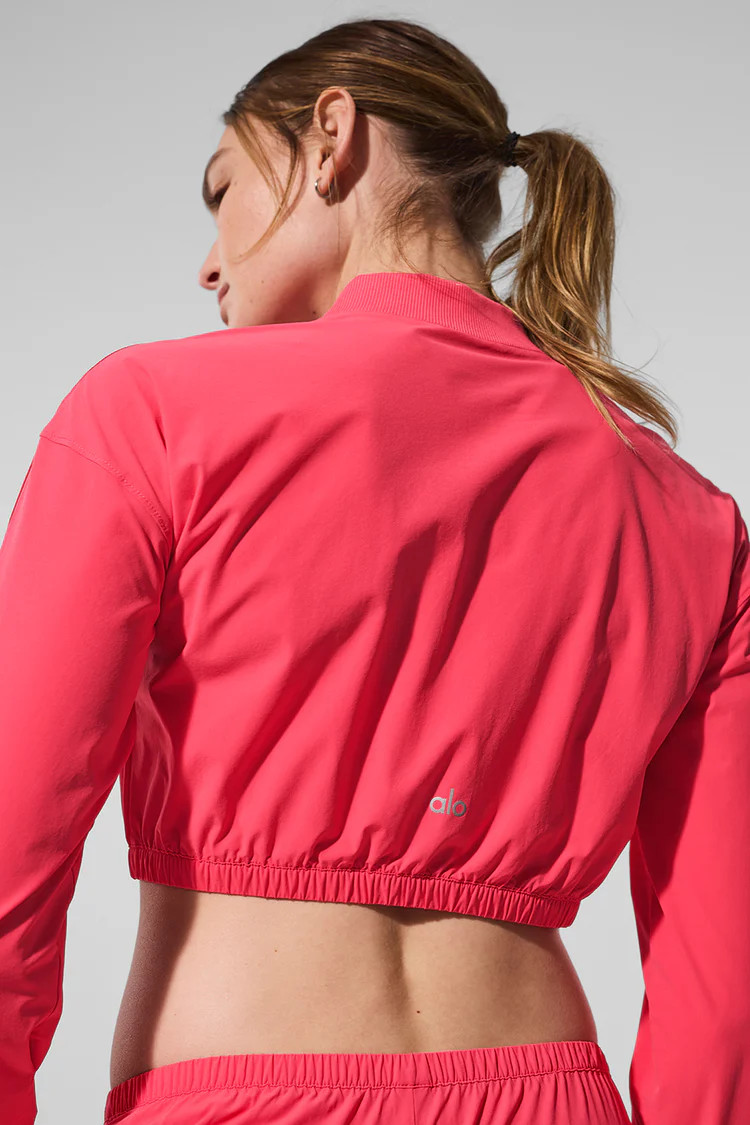 Cropped Breezy Full-Zip Cover Up | Alo Yoga (US)