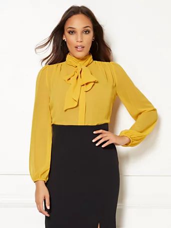 Linnea Bow Blouse - Eva Mendes Collection | New York & Company