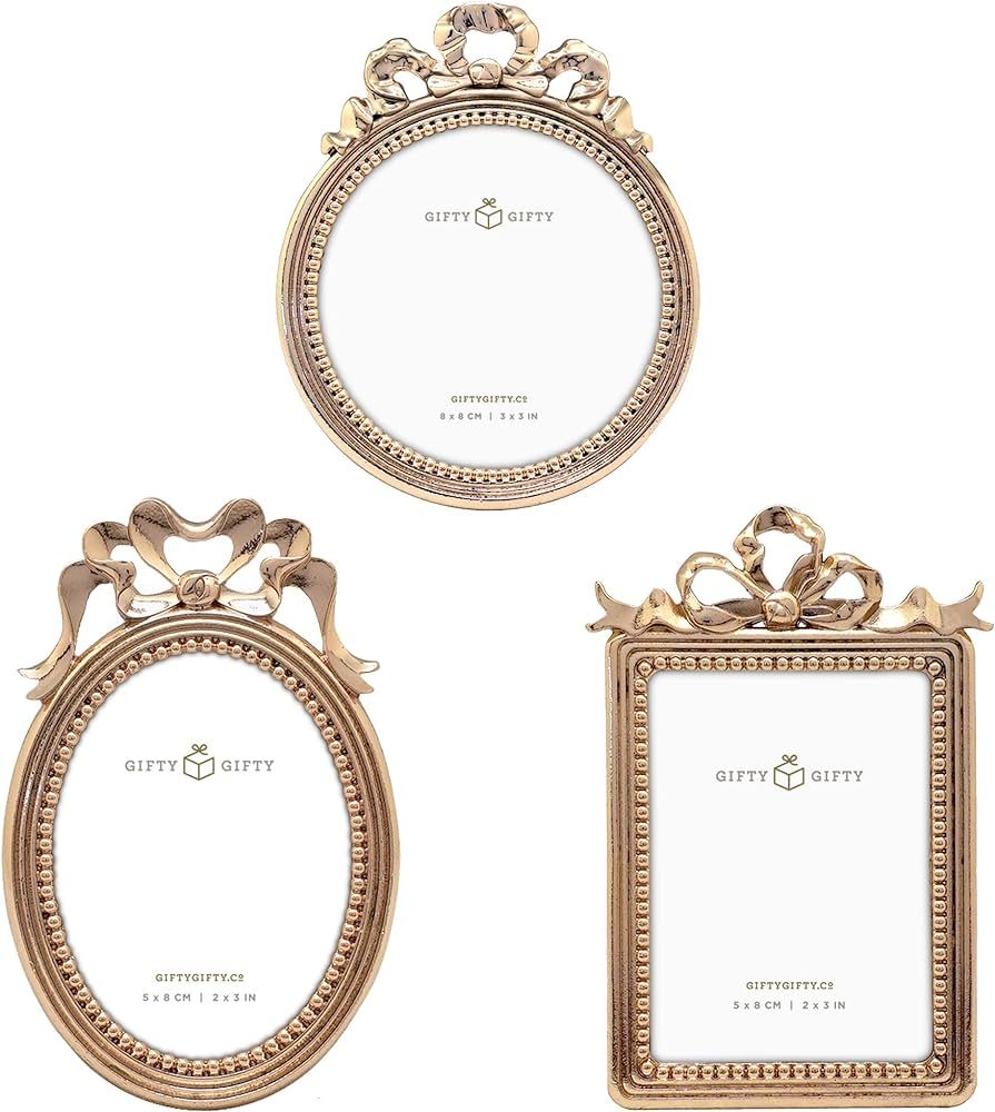Royal Vintage Mini Frame Set/Set of 3/2.25x3 & 3x3 In | For Tabletop Display | Perfect for Home D... | Amazon (US)