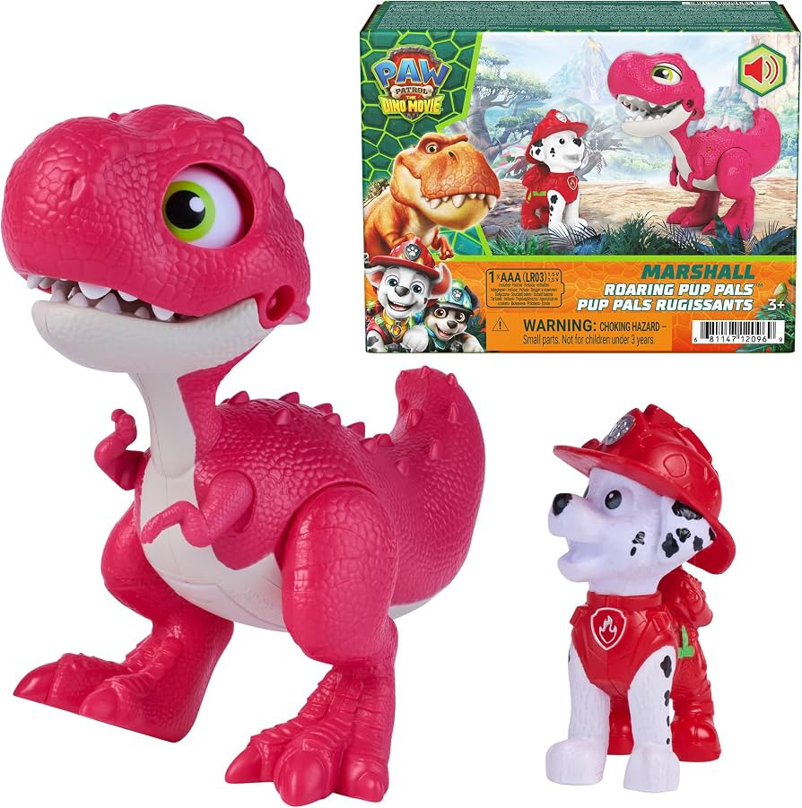 PAW Patrol: The Dino Movie, Marshall Roaring Pup Pals, Dinosaur Pup Duo | Amazon (US)