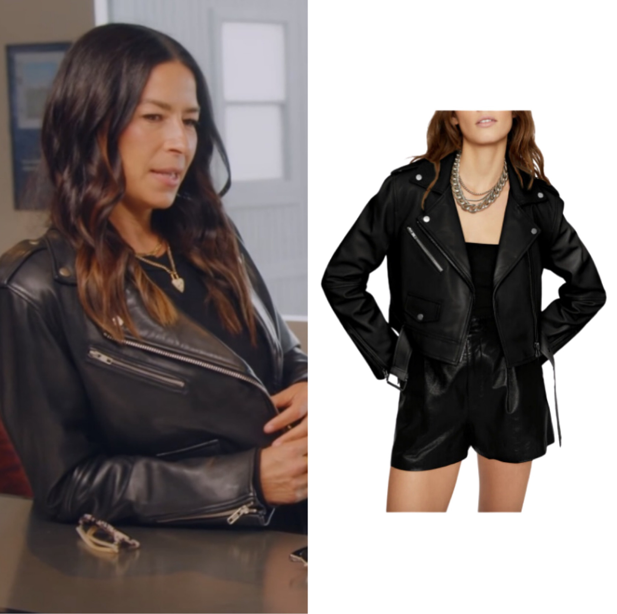 Rebecca Minkoff’s Black Cropped Leather Jacket