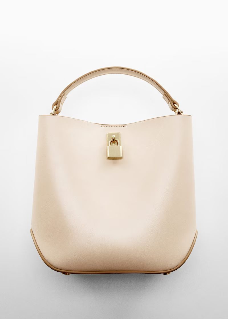 Mini-shopper with rear padlock -  Women | Mango USA | MANGO (US)