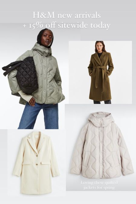 15% off site wide. H&M new arrivals, quilted jackets coats 

#LTKunder100 #LTKunder50 #LTKsalealert