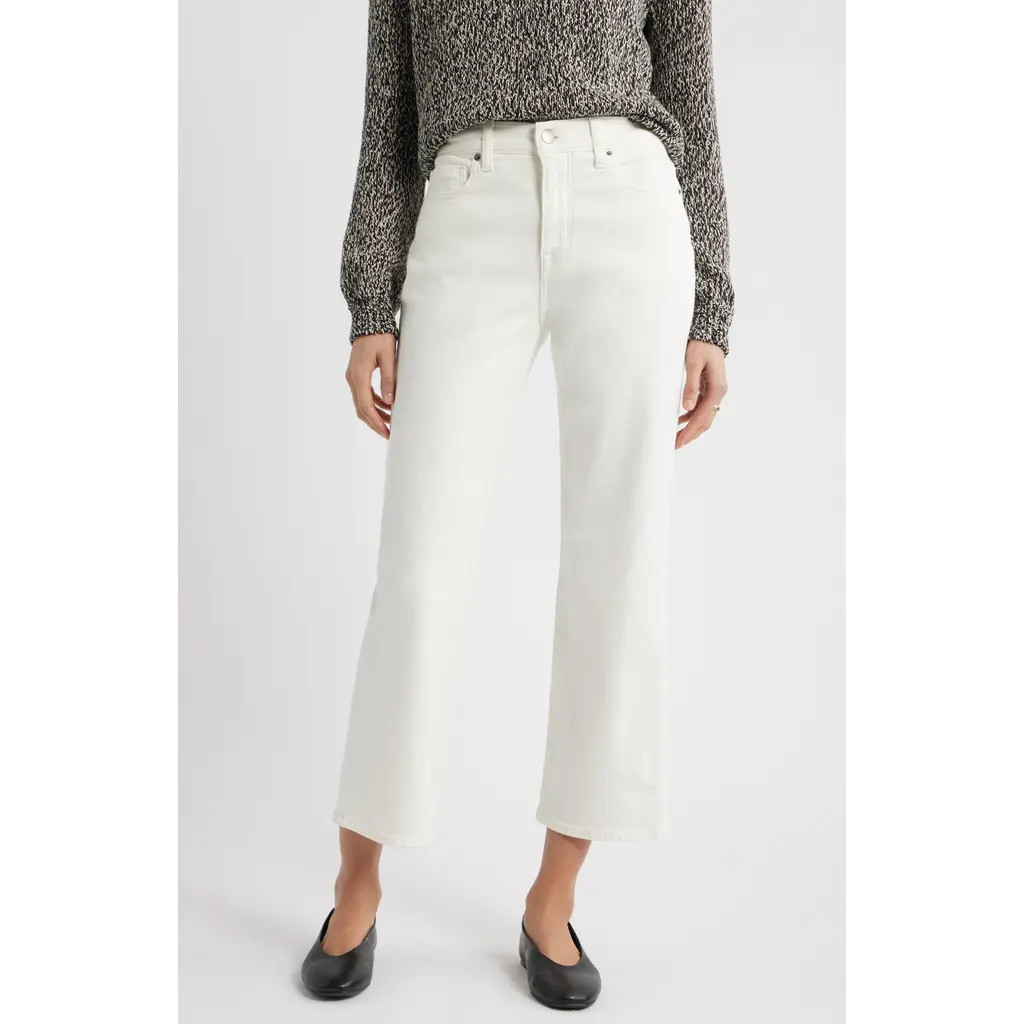 Nordstrom High Waist Crop Straight Leg Jeans in Virginia Wash at Nordstrom, Size 25 | Nordstrom