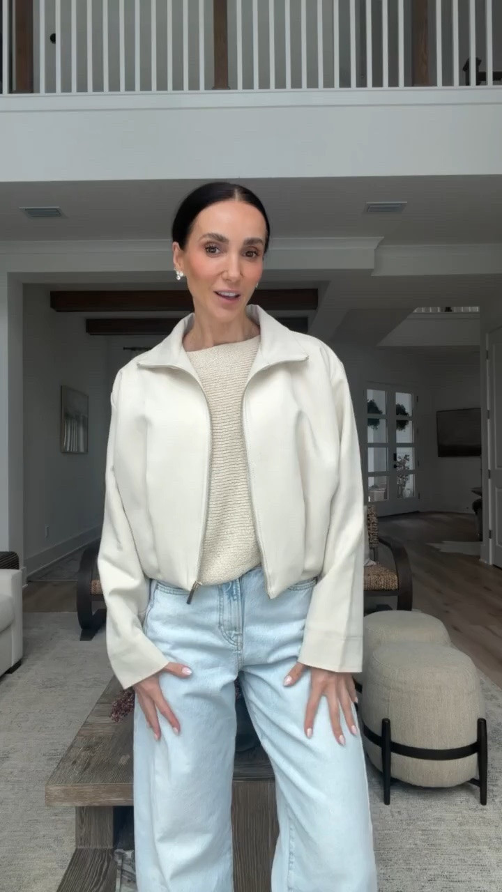 A cream jacket that works with basically everything in my closet. I love the clean cropped shape layered over a textured sweater and denim. Simple, but the proportions make the whole outfit.

cream jacket, cropped jacket, neutral jacket, fall jacket, fall layering, textured sweater, denim outfit, neutral fall outfit, everyday fall style, fall outerwear, women over 40 fashion, annabrstyle