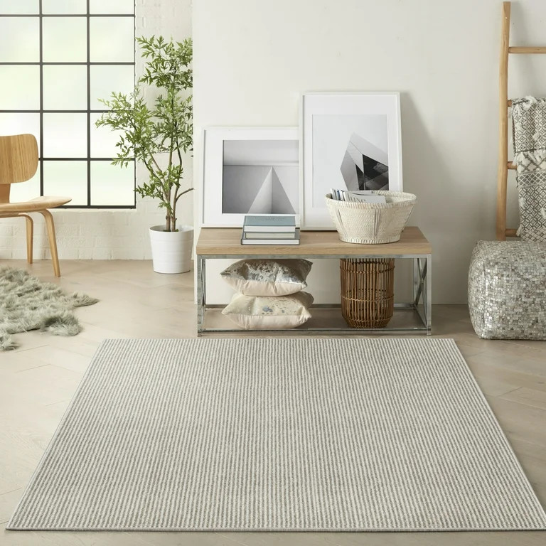 Nourison Natural Texture All-over design Ivory Mocha 3'11" x 5'11" Area Rug (4x6) | Walmart (US)