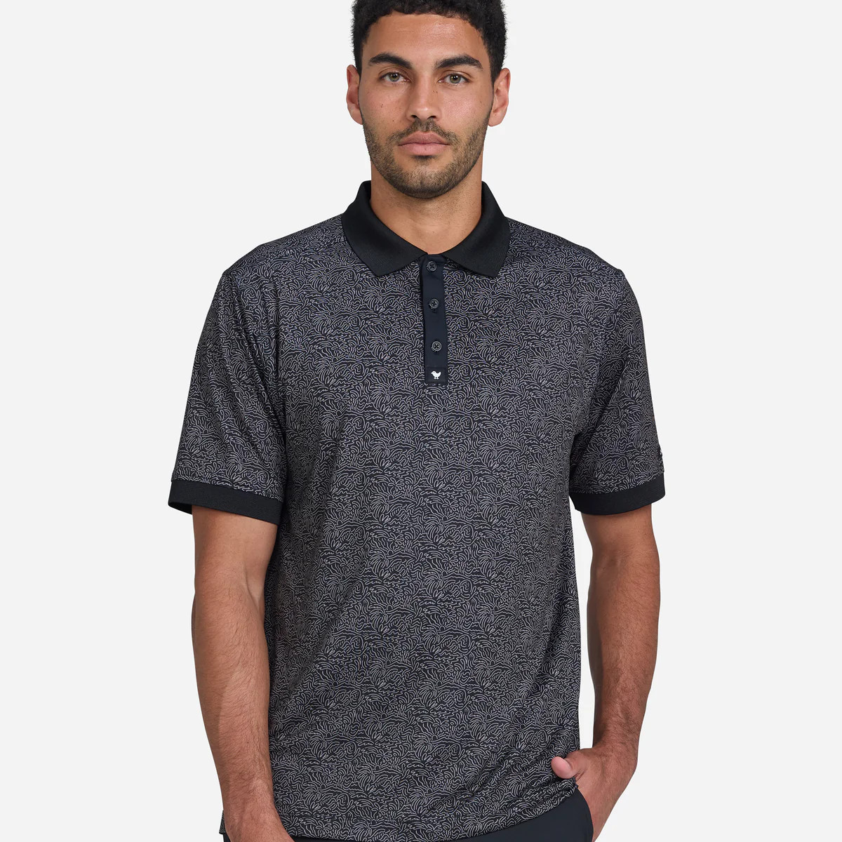 Swarles Barkely Black - Rib Collar Polo - Bad Birdie | Bad Birdie Golf