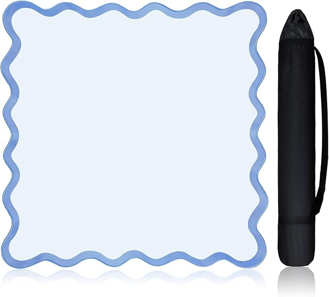 Scalloped Mahjong Mat Set 31.5" x 31.5" Cute Aesthetic Anti Slip Noise Reduction Games Table Cove... | Amazon (US)