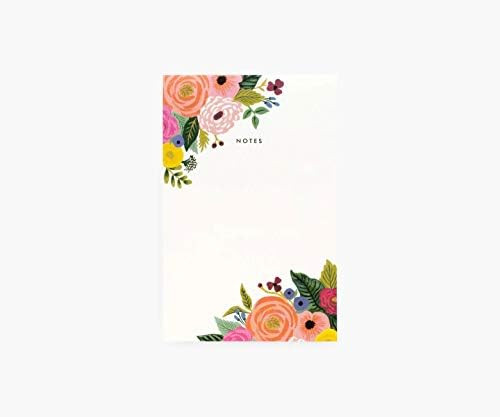 Rifle Paper Co. Juliet Rose Blank Notepad, 75 Tear-Off Pages, Manage Important Tasks, Jot Down a To- | Amazon (US)