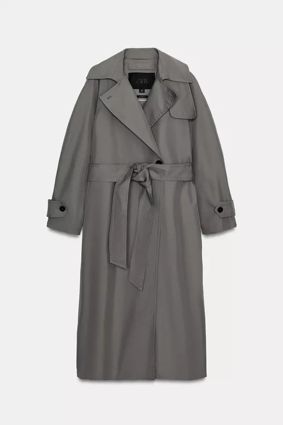 ZW COLLECTION OVERSIZED BELTED TRENCH COAT | Zara Canada