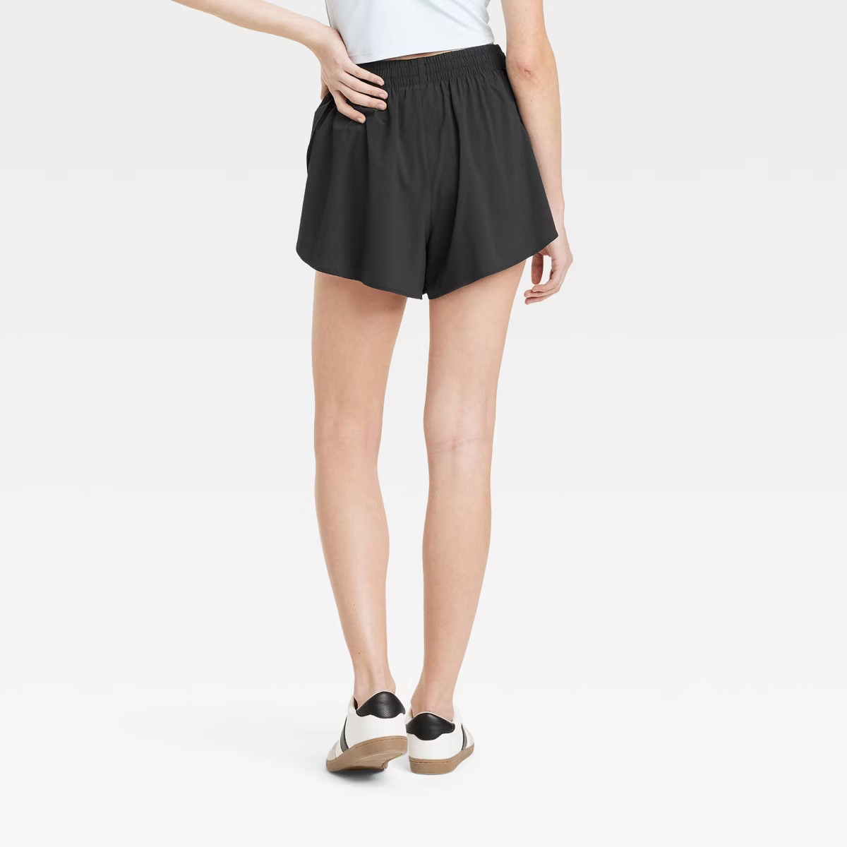 Women's Woven High-Rise Flutter Shorts 3" - All In Motion Black S | Target