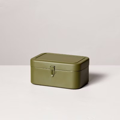 Decorative Metal Storage Box Green - Hearth & Hand™ with Magnolia | Target