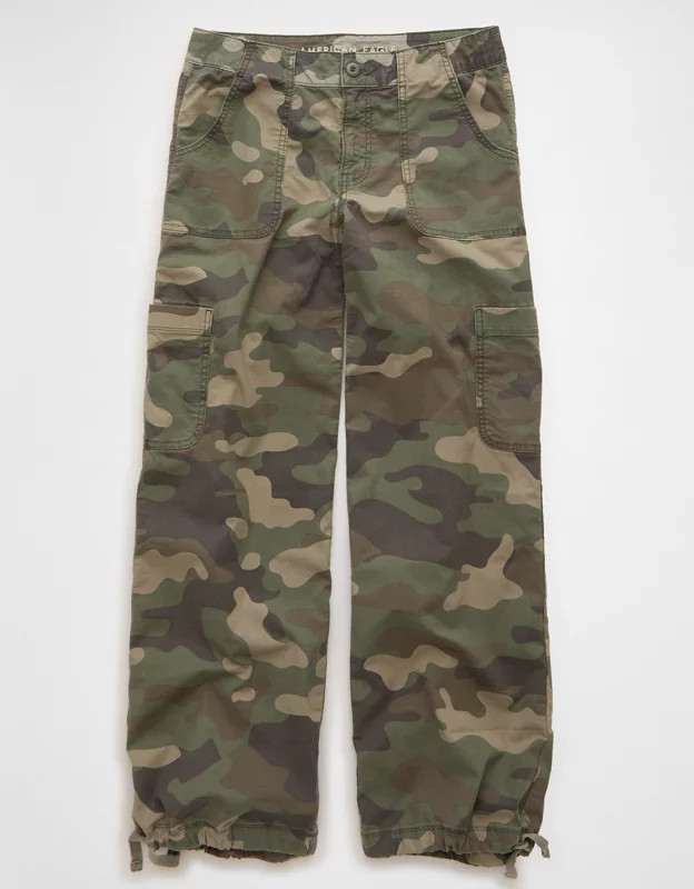 AE Camo Mid-Rise Wide-Leg Pant | American Eagle Outfitters (US & CA)
