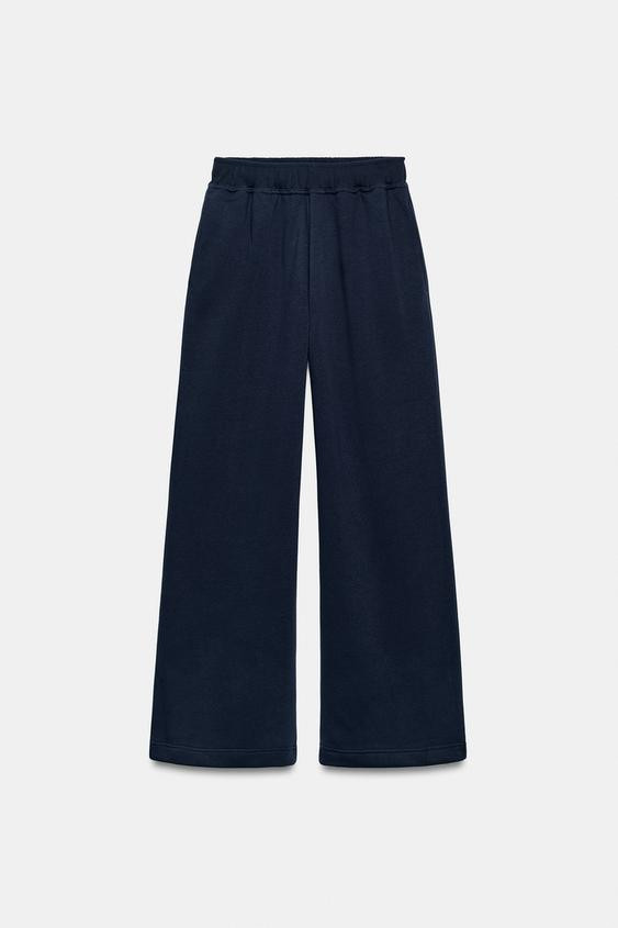 Zara - Basic Plush Trousers - Sand / Marl - S - Woman | Zara UK