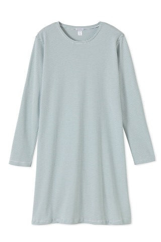Pima Long Sleeve Weekend Nightgown in Classic Green | LAKE Pajamas