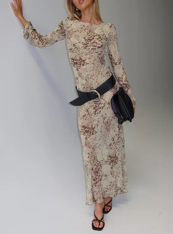 Switch Places Sheer Maxi Dress Animal | Princess Polly US