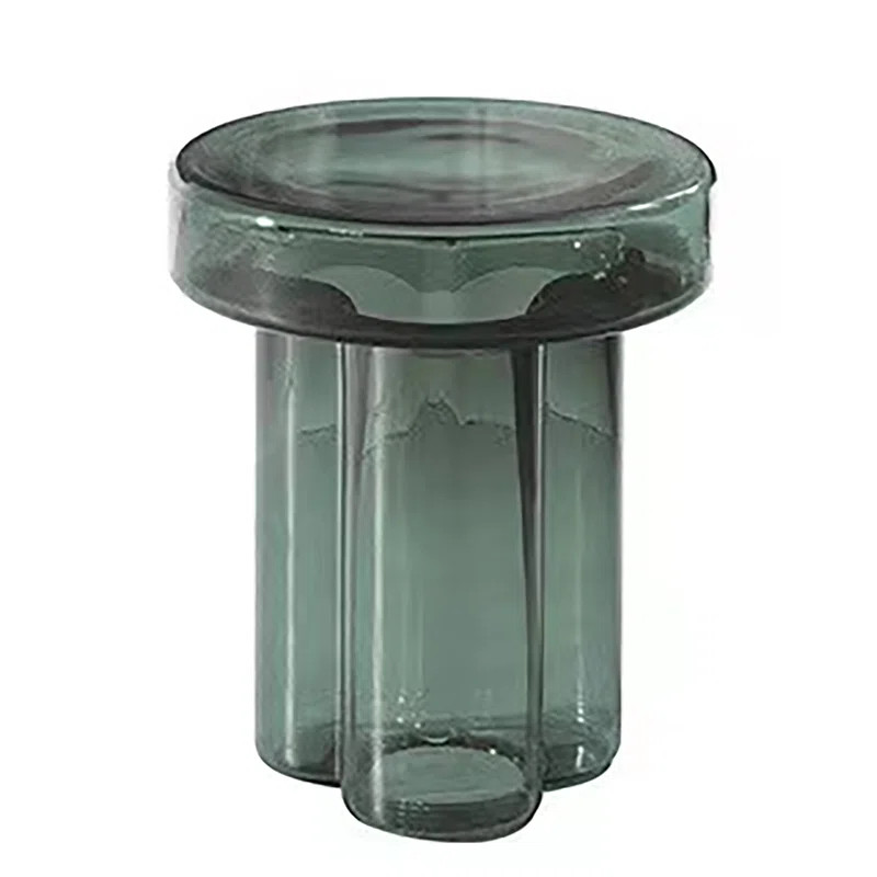 Lashounda Glass Pedestal End Table | Wayfair North America