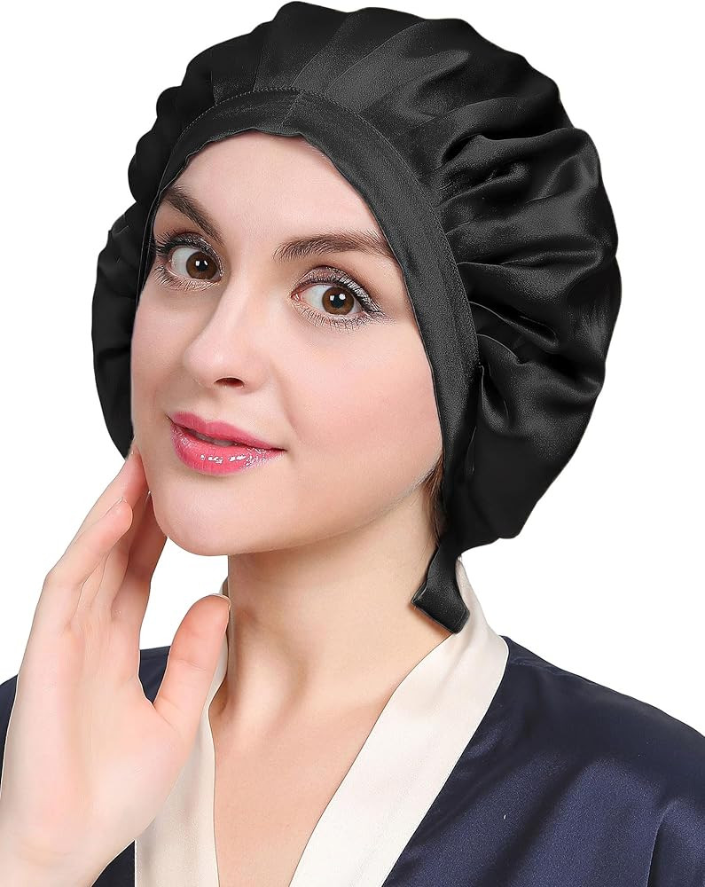 LilySilk 100% Pure Mulberry Silk Sleep Cap for Hair Care Women 19 Momme, Natural Silk Bonnet for ... | Amazon (UK)