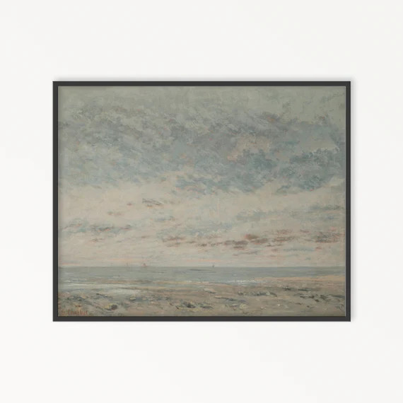 French Seascape Print, Digital Download Art, Printable Art, Seascape, Printable Wall Art, Printab... | Etsy (US)