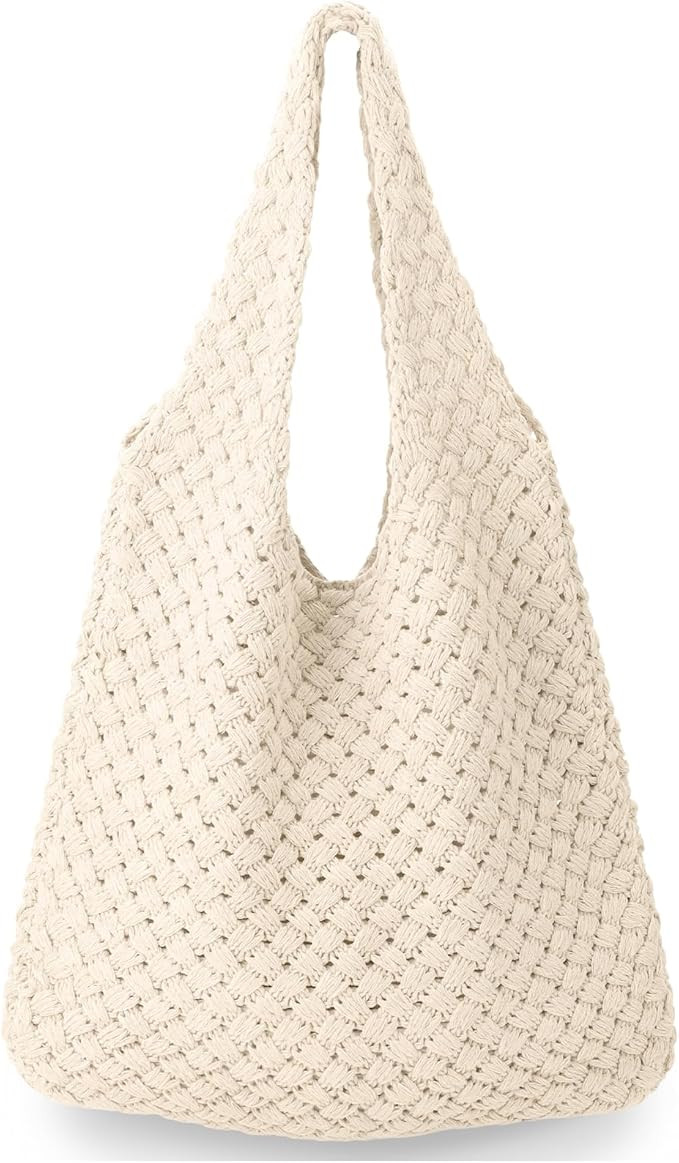 hatisan Crochet Bags for Women Summer Beach Tote Bag Aesthetic Tote Bag Hippie Bag Knit Bag | Amazon (US)