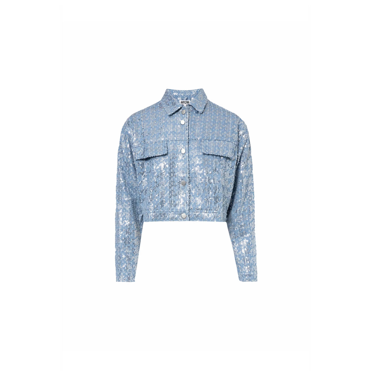 Bambi Sequin Embellished Denim Jacket | Wolf & Badger