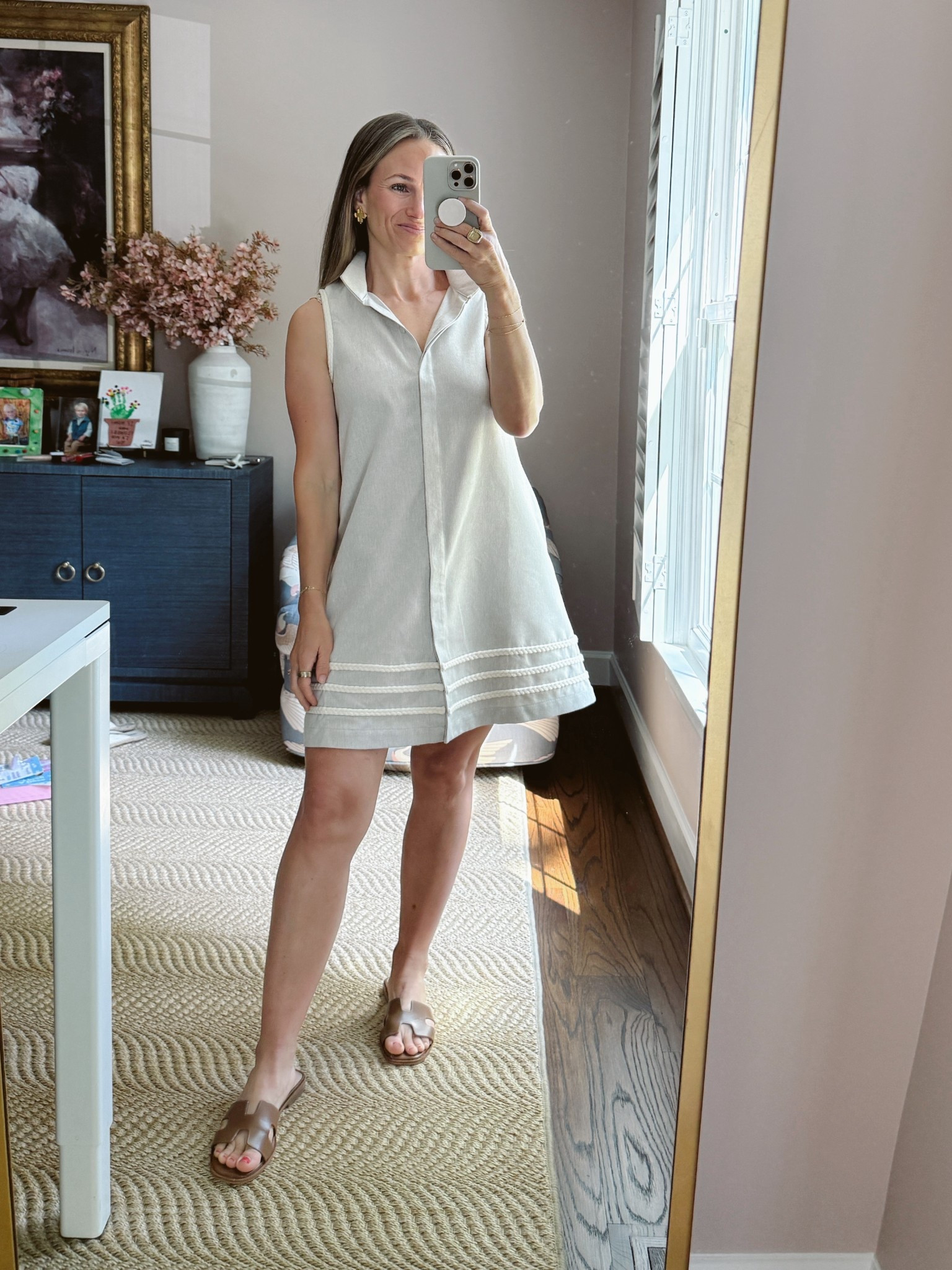 I own this sleeveless shirt dress in two different color ways because it’s just that good. I’m also eyeing  the new chambray one. It’s cute with white sneakers and can be dressed up for the office. TTS - I have an XS  

Use code LTKSUMMER20 on the dress, TERILYN15 on my jewelry and my code is on sale without a code! 

#LTKSummerEdit #LTKPetite #LTKOver40