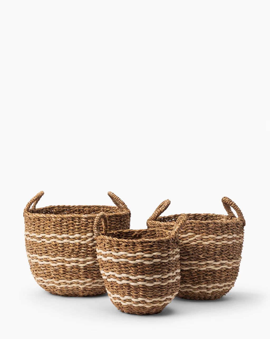 Striped Seagrass Basket | McGee & Co.