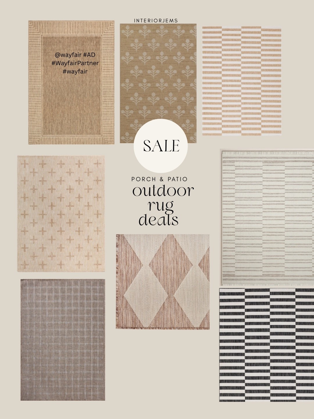 #AD Outdoor rug deals are SO good right now and honestly a rug is what makes a patio finally feel finished. @wayfair has so many designer-looking options right now from neutral patterns to high contrast styles that completely change the look of a space without a full makeover.

These are the kinds of pieces that make a patio feel layered, cozy, and way more custom. I rounded up some of my favorites because some of these prices feel legitimately hard to beat right now.

#WayfairPartner #Wayfair #wayfair

#LTKSaleAlert #LTKHome