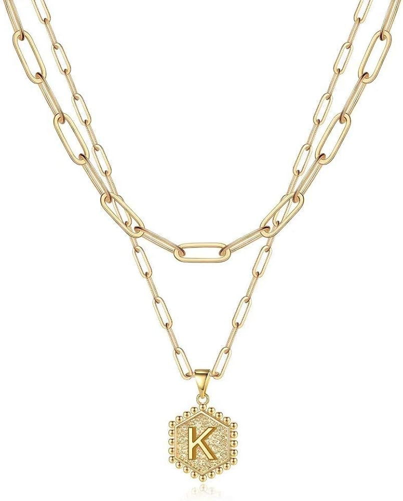 M MOOHAM Dainty Gold Necklace for Women - 14K Solid Gold Over Layering Necklaces for Women Cute H... | Amazon (US)
