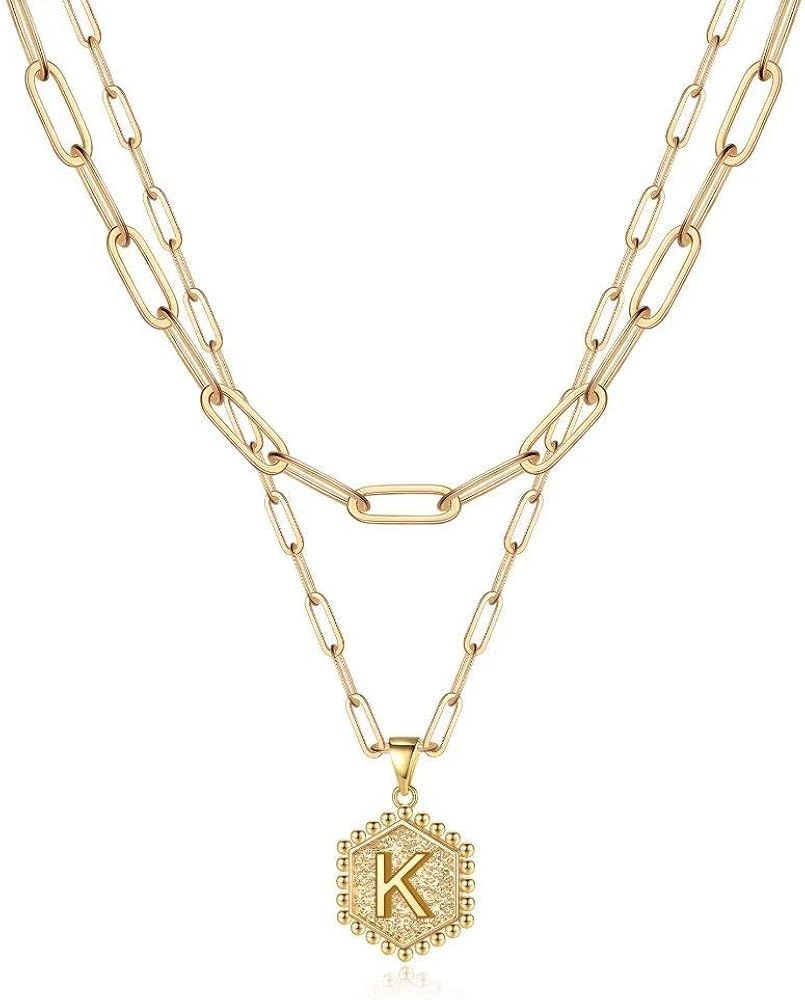 M MOOHAM Dainty Gold Necklace for Women - 14K Solid Gold Over Layering Necklaces for Women Cute H... | Amazon (US)